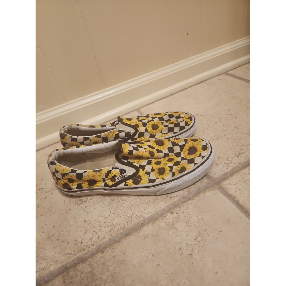 Vans Off the Wall Slip-on Sunflowers Shoes Men's 9.5 Women's 11